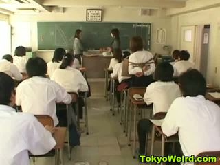 Japanese schoolgirls stripped and grop...