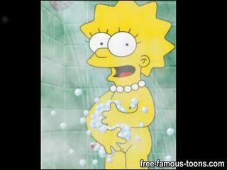 Lisa simpson dildos selbst und squirts alle über die ort