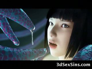 Creepy creatures souložit 3d babes!