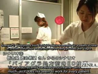 Subtitled cfnm japansk nurses sykehus handjob sædsprut