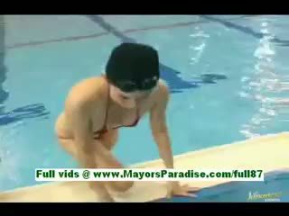 Rio Shinano Amateure Asian Chick In The Pool Swiming