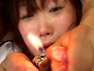 Asian whore gets a really rough fucking from master
