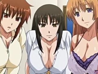 3 巨大な titted エロアニメ 女の子