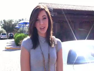 Madeline adorable brunette teen public flashing tits