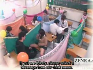 Subtitled jepun schoolgirls bilik darjah masturbation cafe