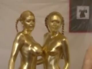 Gold Painted Girls: Free Slutload Porn Video 72