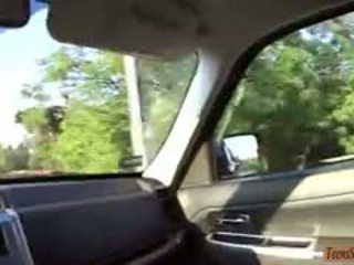 Sexy Eurobabe Latoya In Uniform Pussy Banged In The Car