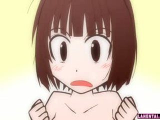 大きい titted エロアニメ cutie gets licked と 尻 ファック