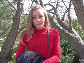 German Scout - Skinny College Teen Emily Seduce to Fuck
