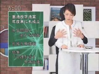 Japonais femme fucks sur tv