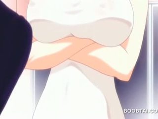 Sexy blonde anime poupée fucks boner avec énorme nichons