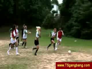 Sexual trannies play football