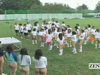 Subtitled bottomless utomhus japan schoolgirls assembly