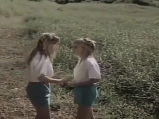 2 Girl Scouts In Field Fantasy