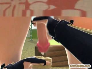 3d japansk animated shemale gets handjob av barmfager